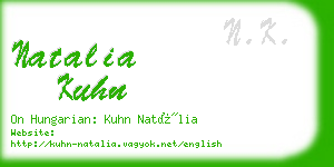 natalia kuhn business card